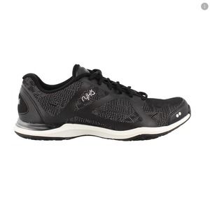 Ryka Grafik Black White Mesh Women Low-Top Lace-Up Running Sneakers 11